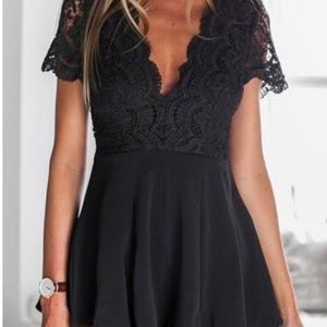 Black Lace Romper